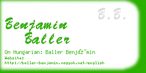 benjamin baller business card